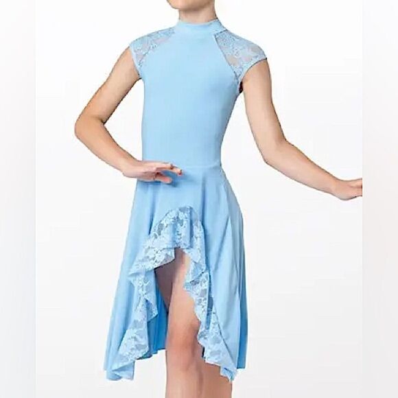 Weissman dance costume blue Jealous Of The Angels 13192 XXLA xx large adult plus - Picture 1 of 11